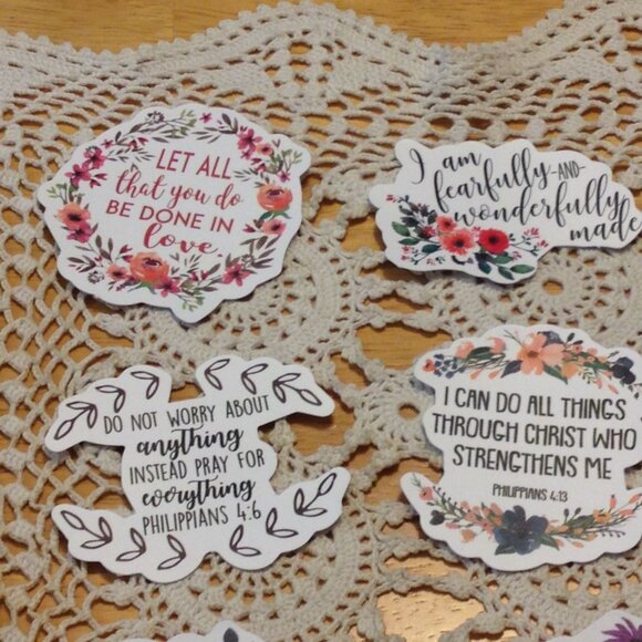 Bible Quotes and Christian Inspiration  Stickers Bundle - Picture 2 of 5